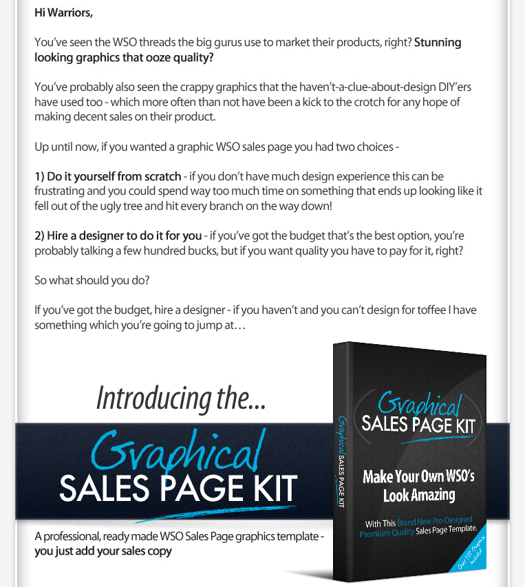 Graphical Sales Page Template Make All Your Sales Pages Look Amazing Psd Png Html Sales Page Template